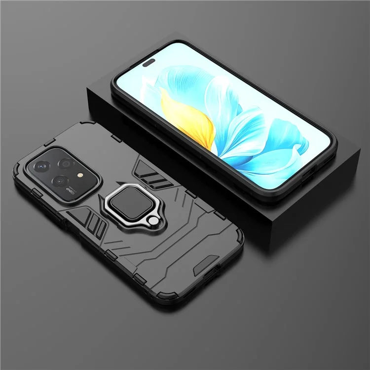 For Honor 200 Lite Phone Case Ring Holder Kickstand PC+TPU Shockproof Cover