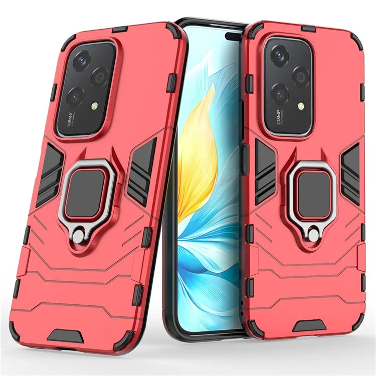 For Honor 200 Lite Phone Case Ring Holder Kickstand PC+TPU Shockproof Cover