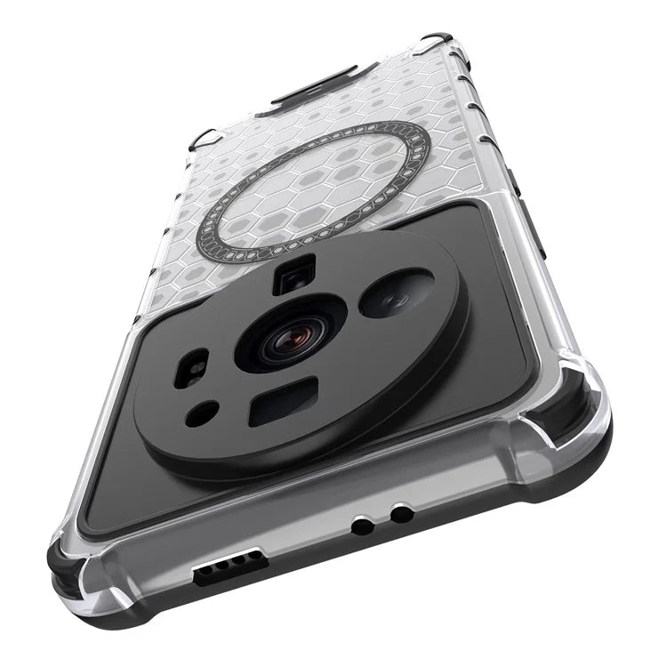 For Xiaomi 12S Ultra 5G Magnetic Case Shockproof Honeycomb TPU+PC Phone Cover