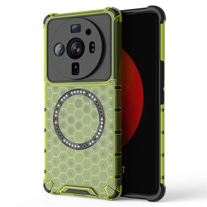 For Xiaomi 12S Ultra 5G Magnetic Case Shockproof Honeycomb TPU+PC Phone Cover