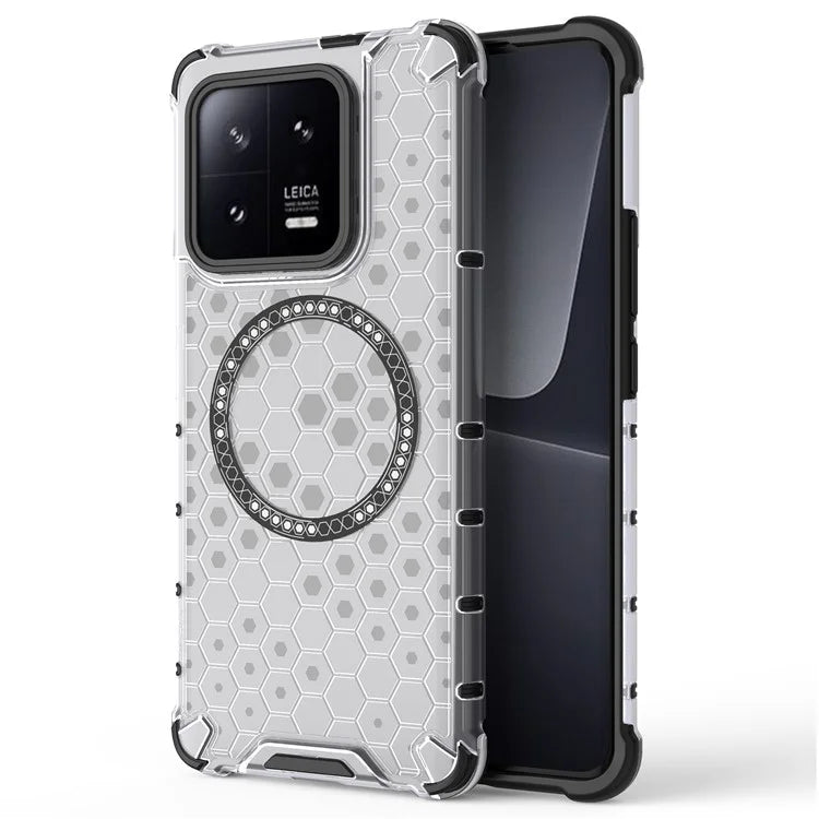 For Xiaomi 13 Pro 5G Magnetic Case TPU+PC Phone Cover Honeycomb Heat Dissipation