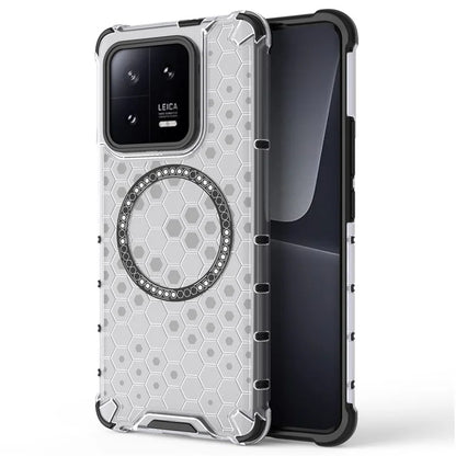 For Xiaomi 13 Pro 5G Magnetic Case TPU+PC Phone Cover Honeycomb Heat Dissipation