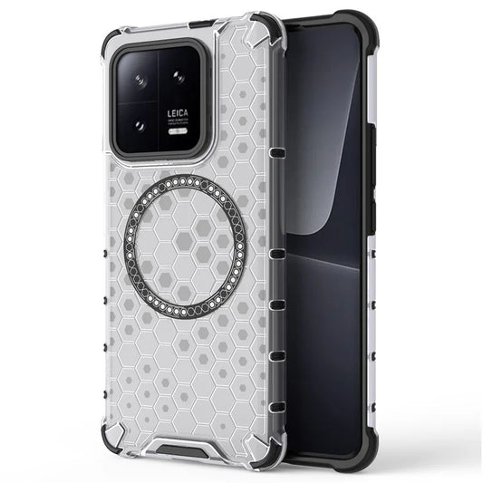 For Xiaomi 13 Pro 5G Magnetic Case TPU+PC Phone Cover Honeycomb Heat Dissipation