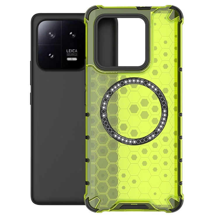 For Xiaomi 13 Pro 5G Magnetic Case TPU+PC Phone Cover Honeycomb Heat Dissipation