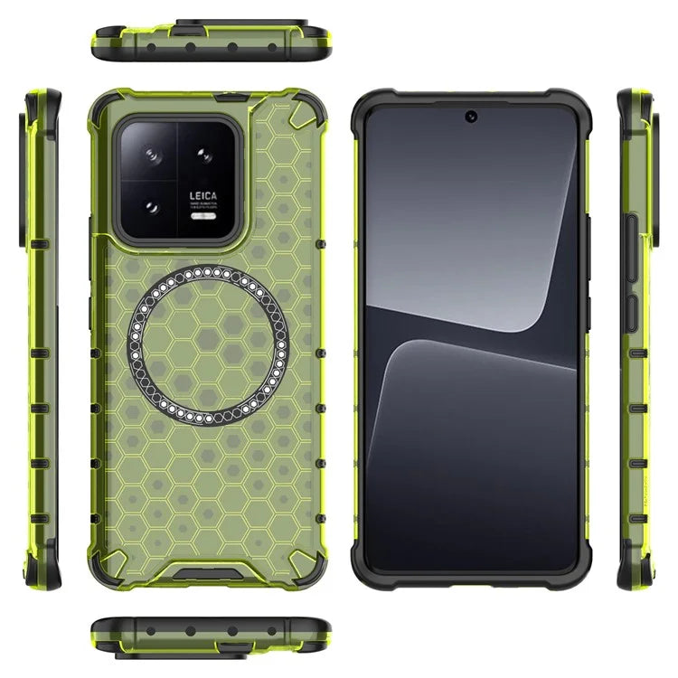 For Xiaomi 13 Pro 5G Magnetic Case TPU+PC Phone Cover Honeycomb Heat Dissipation