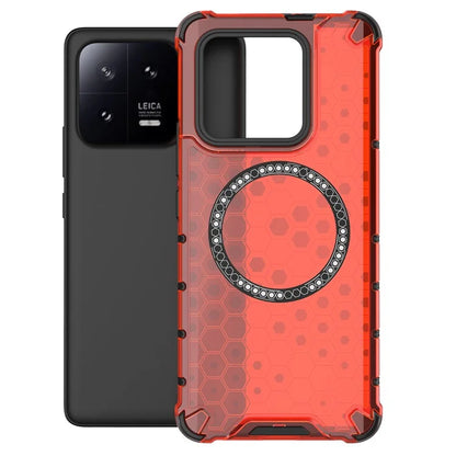 For Xiaomi 13 Pro 5G Magnetic Case TPU+PC Phone Cover Honeycomb Heat Dissipation