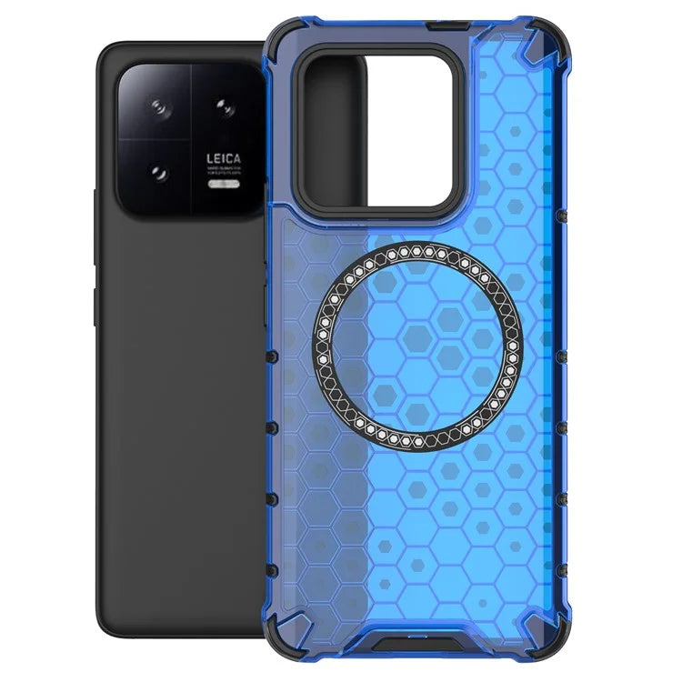 For Xiaomi 13 Pro 5G Magnetic Case TPU+PC Phone Cover Honeycomb Heat Dissipation
