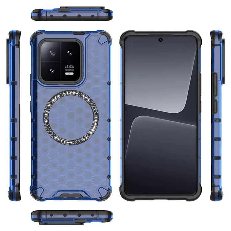 For Xiaomi 13 Pro 5G Magnetic Case TPU+PC Phone Cover Honeycomb Heat Dissipation