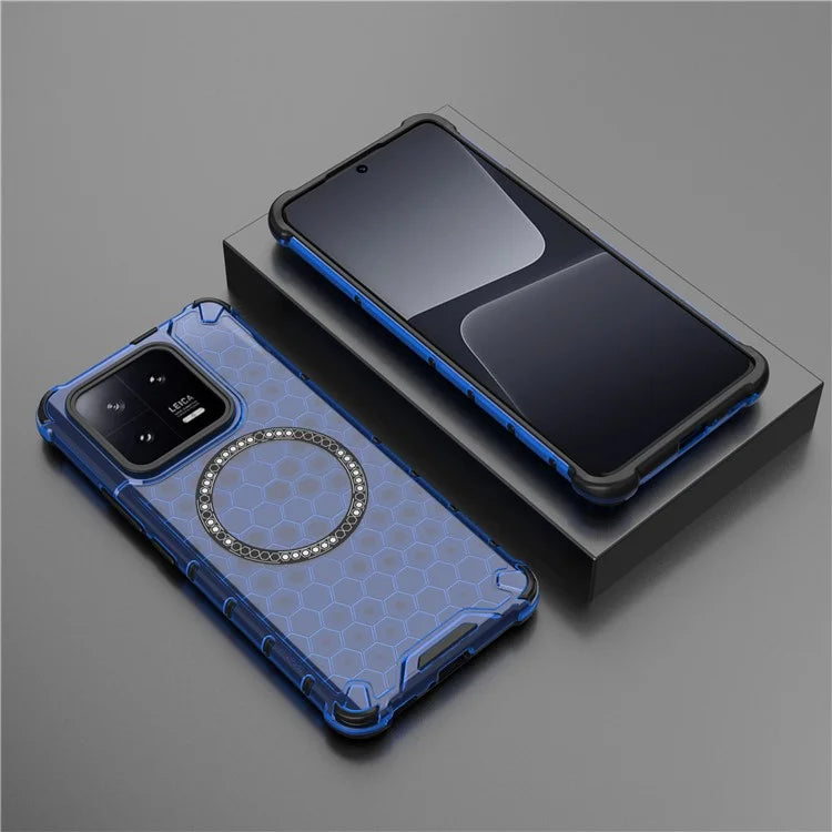For Xiaomi 13 Pro 5G Magnetic Case TPU+PC Phone Cover Honeycomb Heat Dissipation