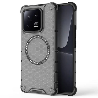 For Xiaomi 13 Pro 5G Magnetic Case TPU+PC Phone Cover Honeycomb Heat Dissipation