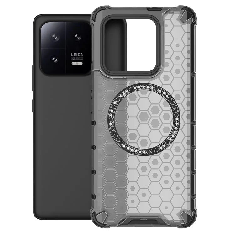 For Xiaomi 13 Pro 5G Magnetic Case TPU+PC Phone Cover Honeycomb Heat Dissipation