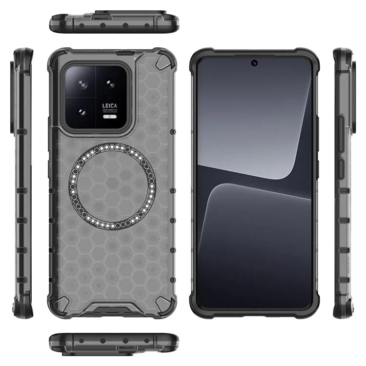 For Xiaomi 13 Pro 5G Magnetic Case TPU+PC Phone Cover Honeycomb Heat Dissipation