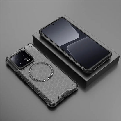 For Xiaomi 13 Pro 5G Magnetic Case TPU+PC Phone Cover Honeycomb Heat Dissipation