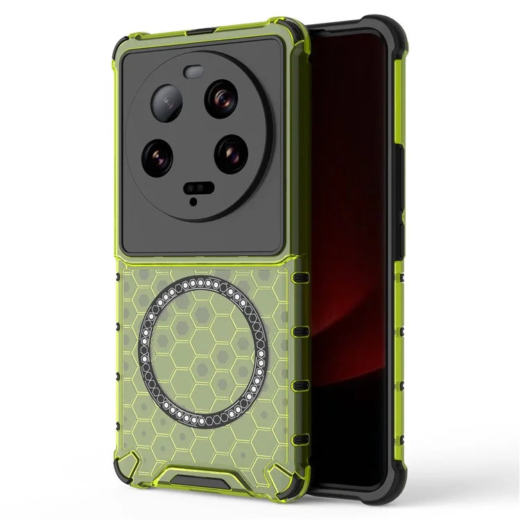 For Xiaomi 13 Ultra Magnetic Case TPU+PC Phone Cover Honeycomb Anti-Drop