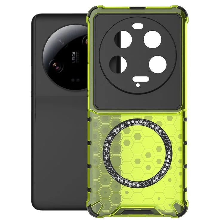 For Xiaomi 13 Ultra Magnetic Case TPU+PC Phone Cover Honeycomb Anti-Drop