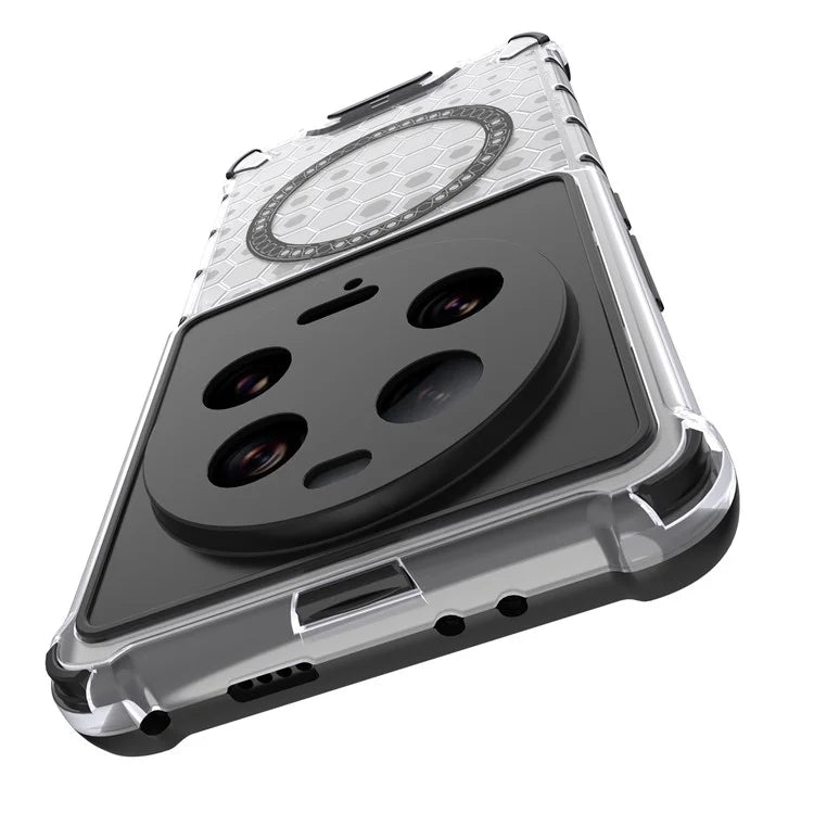 For Xiaomi 13 Ultra Magnetic Case TPU+PC Phone Cover Honeycomb Anti-Drop
