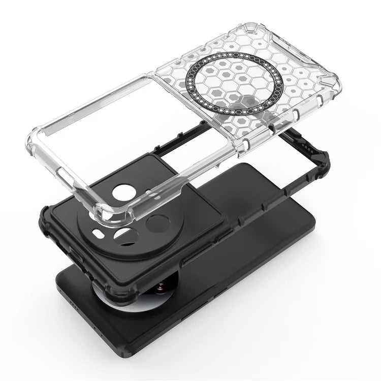 For Xiaomi 13 Ultra Magnetic Case TPU+PC Phone Cover Honeycomb Anti-Drop