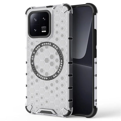 For Xiaomi 13 Case Honeycomb TPU+PC Phone Cover Compatible with MagSafe