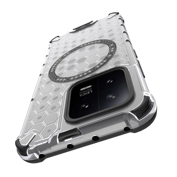 For Xiaomi 13 Case Honeycomb TPU+PC Phone Cover Compatible with MagSafe