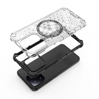 For Xiaomi 13 Case Honeycomb TPU+PC Phone Cover Compatible with MagSafe