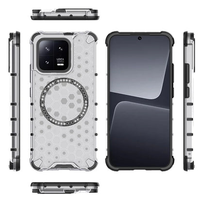 For Xiaomi 13 Case Honeycomb TPU+PC Phone Cover Compatible with MagSafe