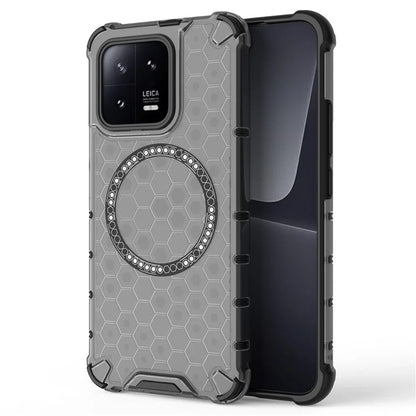 For Xiaomi 13 Case Honeycomb TPU+PC Phone Cover Compatible with MagSafe