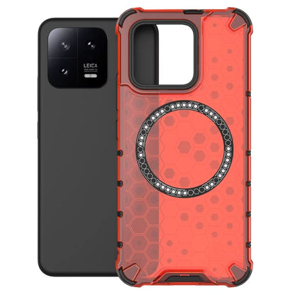 For Xiaomi 13 Case Honeycomb TPU+PC Phone Cover Compatible with MagSafe