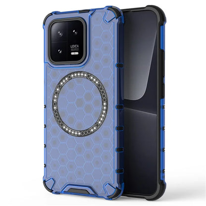 For Xiaomi 13 Case Honeycomb TPU+PC Phone Cover Compatible with MagSafe