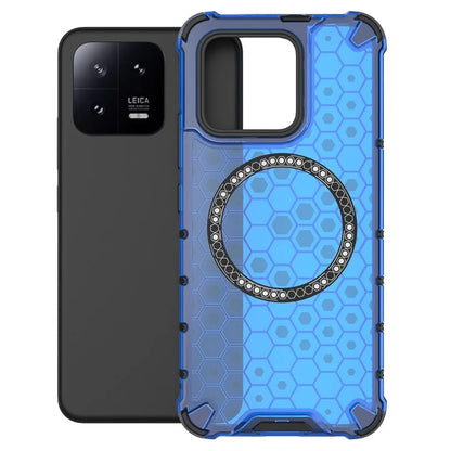 For Xiaomi 13 Case Honeycomb TPU+PC Phone Cover Compatible with MagSafe