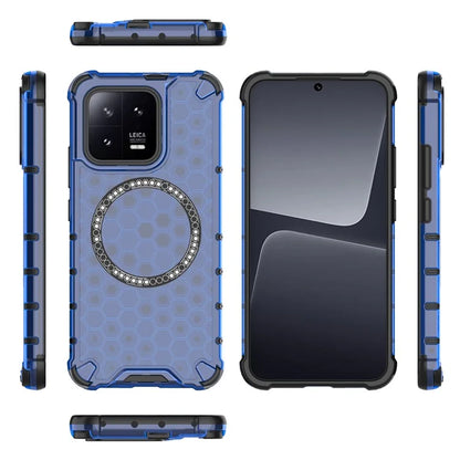 For Xiaomi 13 Case Honeycomb TPU+PC Phone Cover Compatible with MagSafe