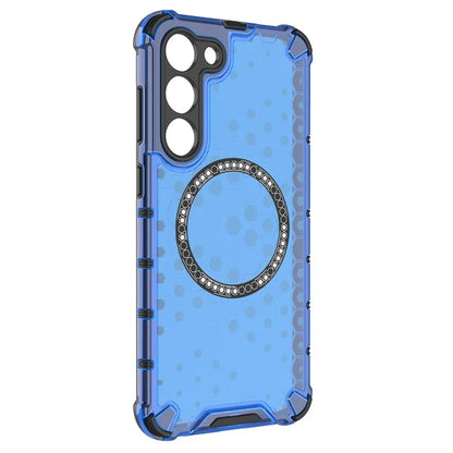 For Samsung Galaxy S23 Cell Phone Case Honeycomb TPU+PC Phone Cover Compatible with MagSafe