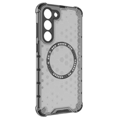 For Samsung Galaxy S23 Cell Phone Case Honeycomb TPU+PC Phone Cover Compatible with MagSafe