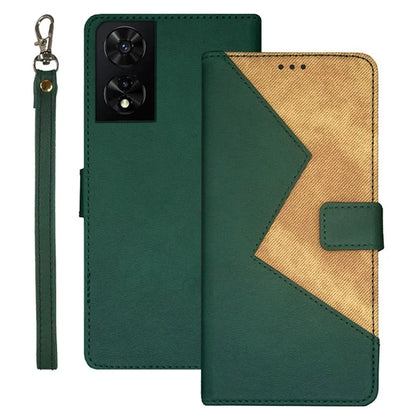 IDEWEI For TCL 505 Case Card Holder Stand Splicing Color Leather Phone Cover