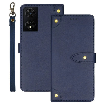 IDEWEI For TCL 505 Case PU Leather Card Holder Phone Cover Golden Buttons Decor