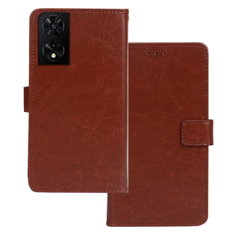 IDEWEI for TCL 505 Case Crazy Horse Texture Wallet Phone Leather Cover