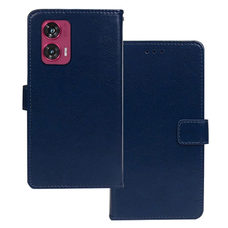 IDEWEI for Motorola Edge 50 Fusion 5G Case Crazy Horse Texture Flip Leather Phone Cover