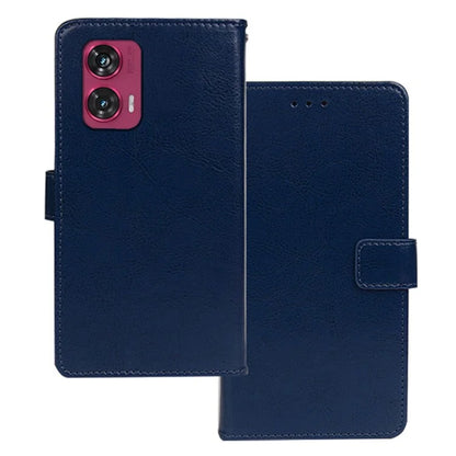 IDEWEI for Motorola Edge 50 Fusion 5G Case Crazy Horse Texture Flip Leather Phone Cover
