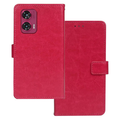 IDEWEI for Motorola Edge 50 Fusion 5G Case Crazy Horse Texture Flip Leather Phone Cover