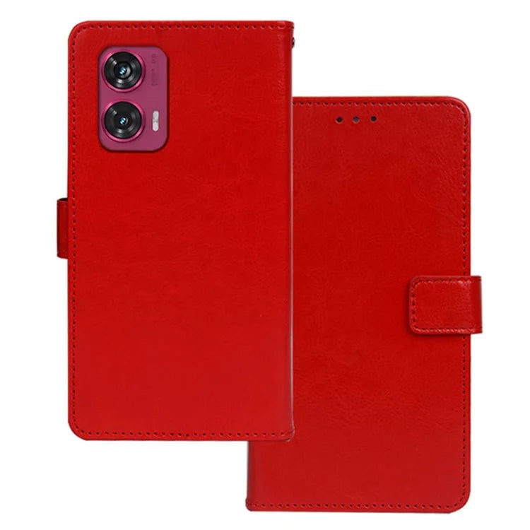 IDEWEI for Motorola Edge 50 Fusion 5G Case Crazy Horse Texture Flip Leather Phone Cover