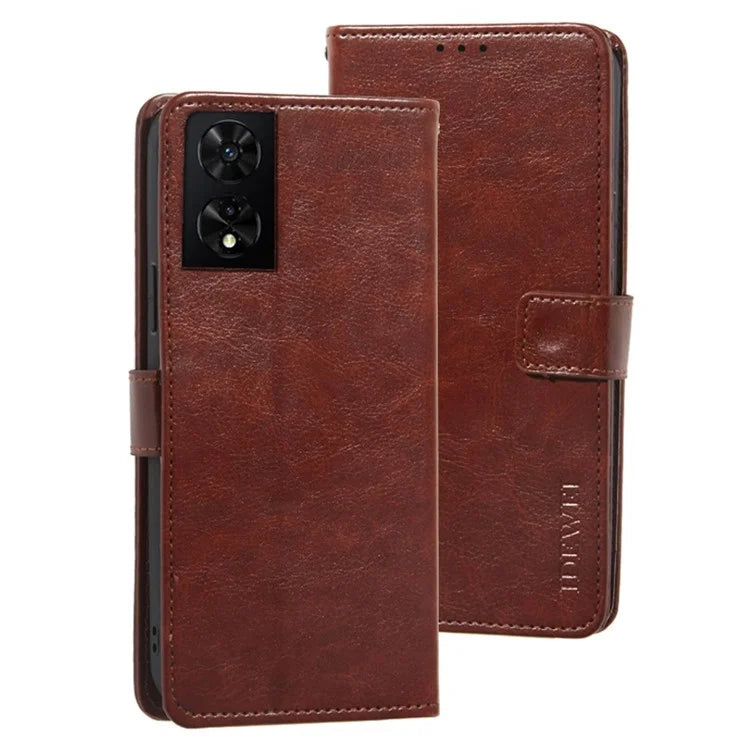 IDEWEI For TCL 505 Case Crazy Horse Texture Leather Folio Phone Cover