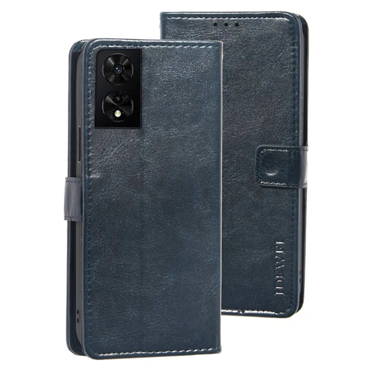 IDEWEI For TCL 505 Case Crazy Horse Texture Leather Folio Phone Cover