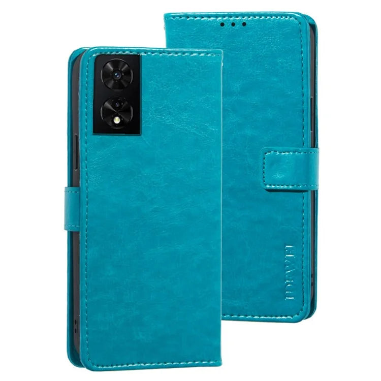 IDEWEI For TCL 505 Case Crazy Horse Texture Leather Folio Phone Cover