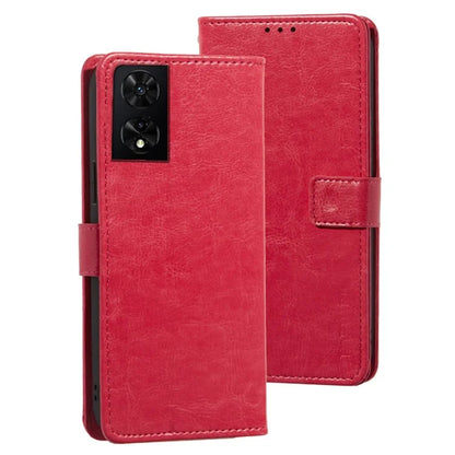 IDEWEI For TCL 505 Case Crazy Horse Texture Leather Folio Phone Cover