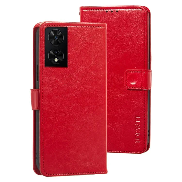 IDEWEI For TCL 505 Case Crazy Horse Texture Leather Folio Phone Cover