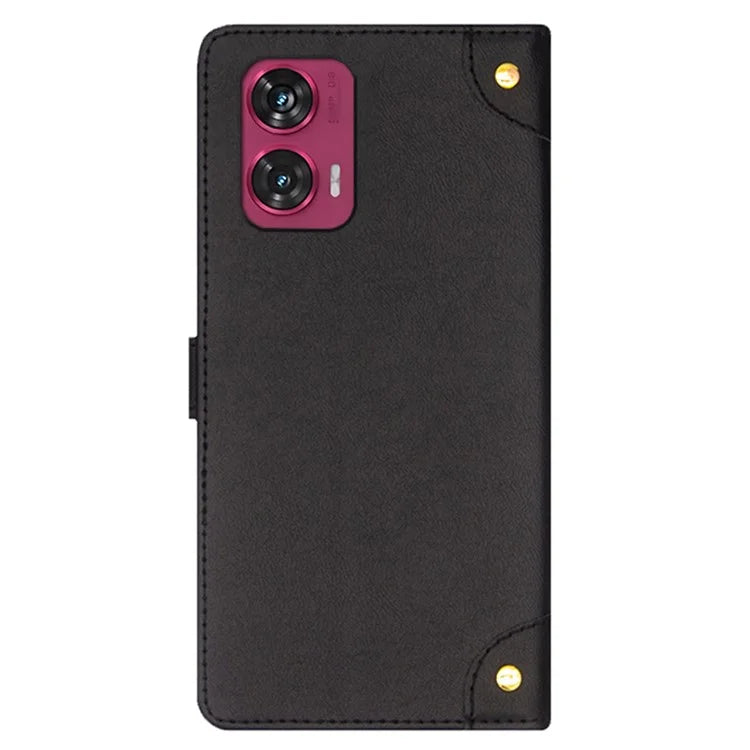IDEWEI For Motorola Edge 50 Fusion 5G Case Card Slots Leather Phone Cover