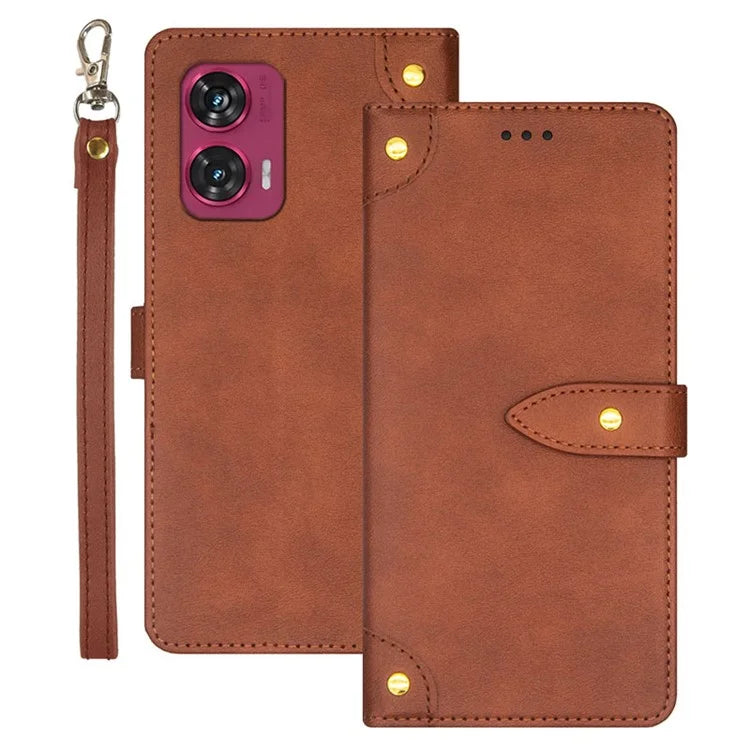 IDEWEI For Motorola Edge 50 Fusion 5G Case Card Slots Leather Phone Cover