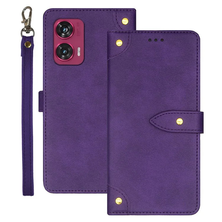 IDEWEI For Motorola Edge 50 Fusion 5G Case Card Slots Leather Phone Cover