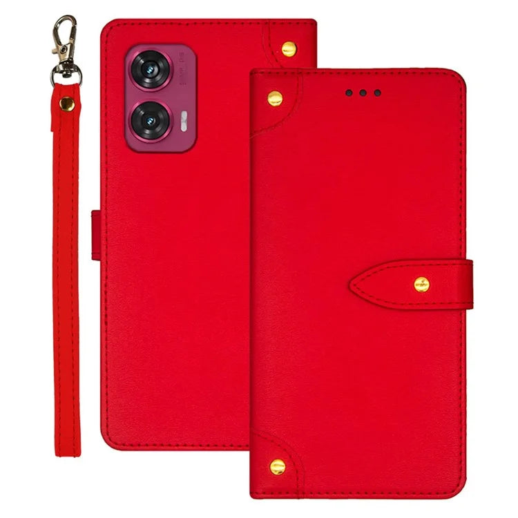IDEWEI For Motorola Edge 50 Fusion 5G Case Card Slots Leather Phone Cover