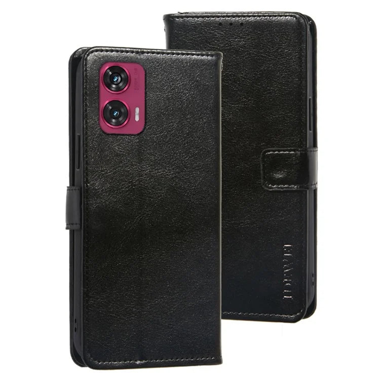 IDEWEI For Motorola Edge 50 Fusion 5G Case Wallet Crazy Horse Texture Leather Phone Cover