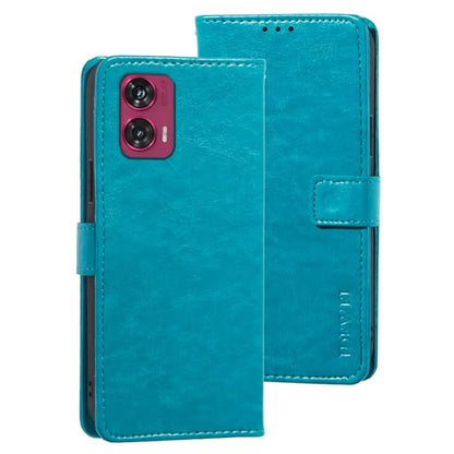 IDEWEI For Motorola Edge 50 Fusion 5G Case Wallet Crazy Horse Texture Leather Phone Cover